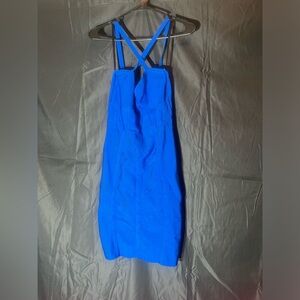 Bebe x maven medium heavy Blue Strappy bandage Bodycon Dress medium
